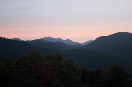 Early morning mountain scene